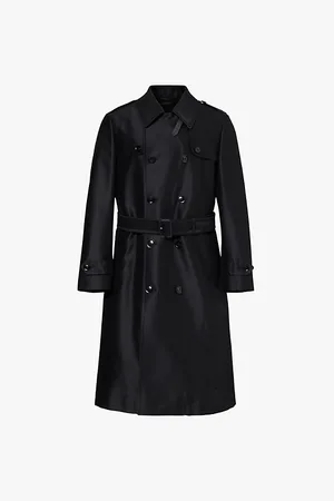 Tom Ford Spread Collar Detachable-belt Regular-fit Wool and Silk-blend Coat