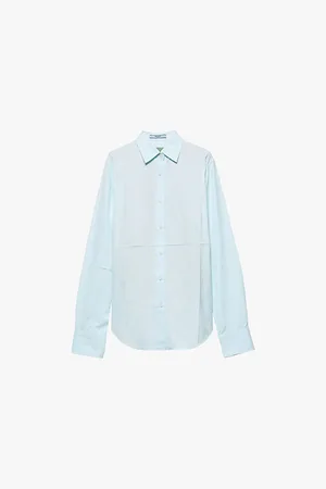 Prada Contrast-back Oversized-fit Cotton Shirt
