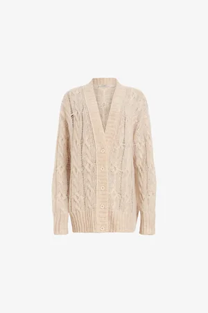 AllSaints Regan Relaxed-fit Cable-knit Mohair-blend Cardigan