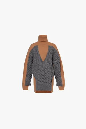 Stella McCartney Cable-knit-pattern Turtleneck Wool Jumper