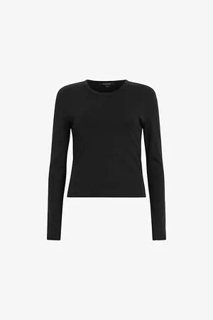 AllSaints Stevie Round-neck Long-sleeve Cotton T-shirt