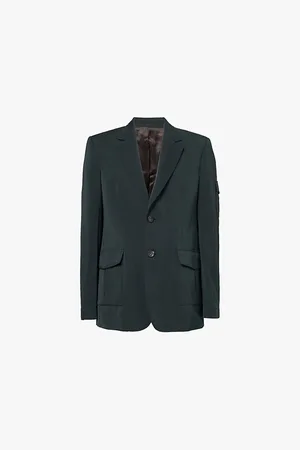 WALES BONNER Study Notch-lapel Single-breasted Wool-blend Blazer