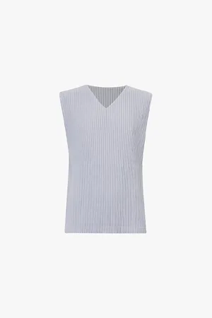 Issey Miyake August Pleated Relaxed-fit Knitted Vest