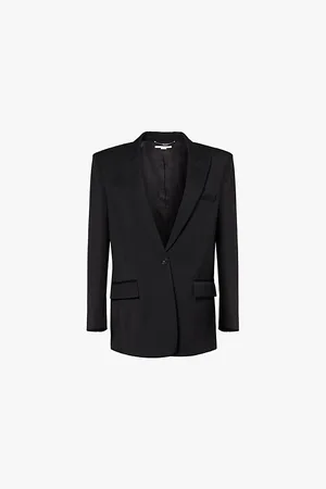 Stella McCartney Single-breasted Padded-shoulders Oversized Wool Blazer