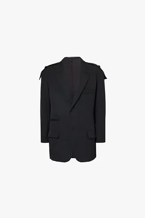 YOHJI YAMAMOTO Peak-lapel Single-breasted Wool Blazer