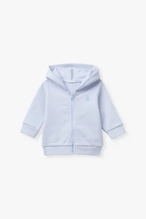 Benetton Bunny-embroidered Long-sleeve Organic-cotton Hoody 0-18 Months