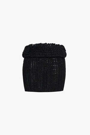 MISBHV Brand-plaque Brushed-texture Wool and Alpaca-blend Mini Skirt