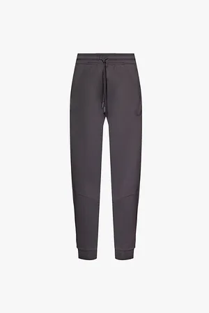 CASTORE Rubberised Branding Drawstring-waistband Tapered-leg Relaxed-fit Stretch-woven Jogging Bottoms