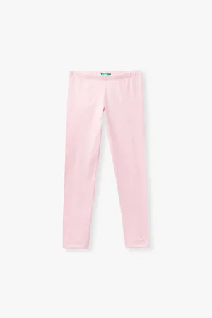 Benetton Logo-embroidered Full-length Stretch-cotton Leggings 6-14 Years