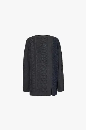 YOHJI YAMAMOTO Switching Panelled Wool Knitted Jumper