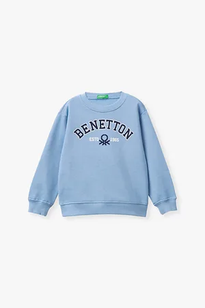 Benetton Logo-print Relaxed-fit Cotton Sweatshirt 18 Months-6 Years