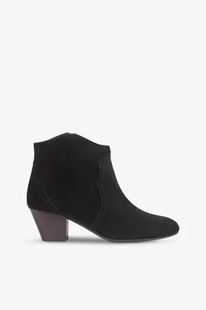 LK Bennett Leida Western Suede Heeled Ankle Boots