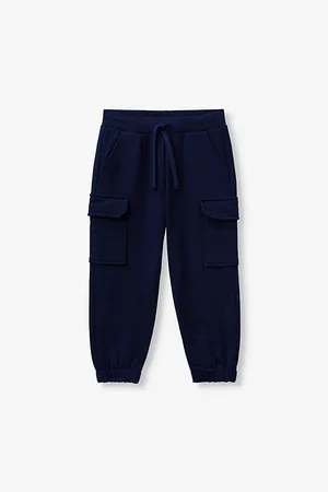 Benetton Cargo-pocket Elasticated-waist Cotton Jogging Bottoms 18 Months-6 Years