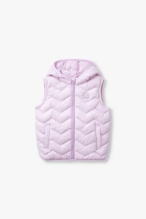 Benetton Padded Logo-embroidered Hooded Shell Gilet 18 Months-6 Years