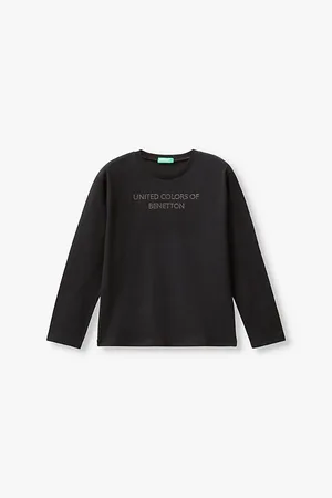 Benetton Logo-print Long-sleeve Cotton T-shirt 6-14 Years