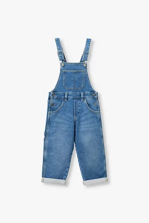 Benetton Patch-pocket Regular-fit Denim Dungarees 18 Months-6 Years