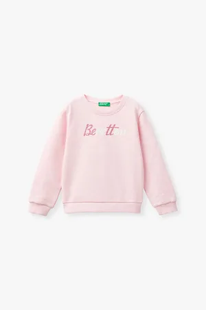 Benetton Logo-print Relaxed-fit Organic-cotton Sweatshirt 18 Months-6 Years