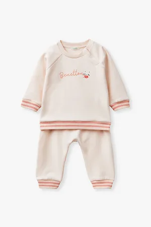 Benetton Logo-print Long-sleeve Stretch Cotton-jersey Tracksuit 1-18 Months