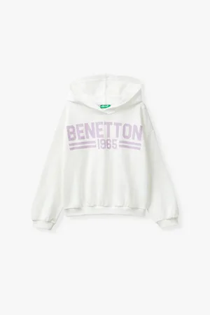 Benetton Logo-print Relaxed-fit Cotton Hoody 6-14 Years