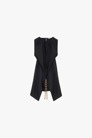 Loewe Chain-embellished Sleeveless Silk Top