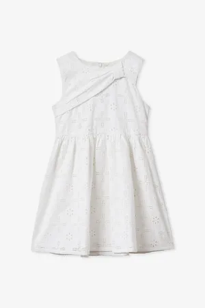 Reiss Mabel Bow Cotton-broderie Dress 4-14 Years