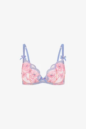 Agent Provocateur Winnette Floral-lace Underwired Woven Plunge Bra