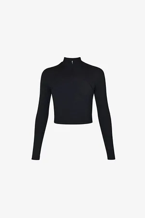 Sweaty Betty Super Soft Half-zip Long-sleeve Stretch-jersey Top
