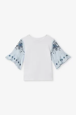 Reiss Anastasia Printed-sleeve Cotton T-shirt 4-13 Years
