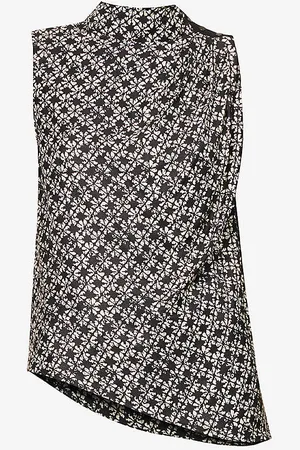 IKKS Floral Geometric-printed Woven Top