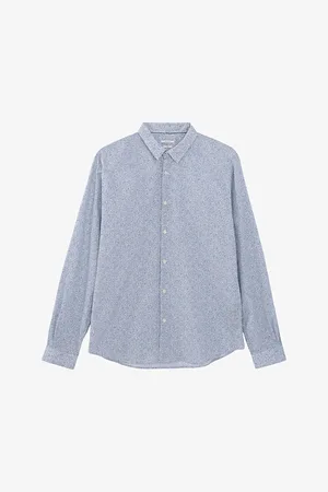IKKS Floral-motif Slim-fit Cotton Shirt