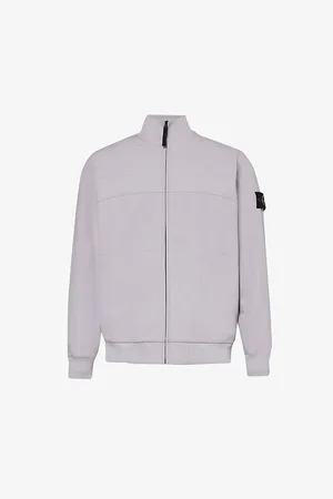 Stone Island Branded-badge Funnel-neck Stretch-woven Jacket