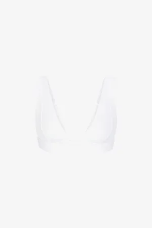 SKIMS Signature Swim Plunge Stretch Recycled-nylon Bikini Top