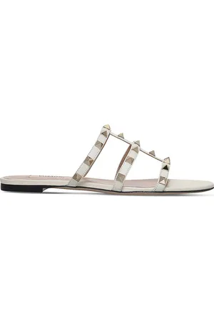 VALENTINO GARAVANI Rockstud Leather Slide Sandals