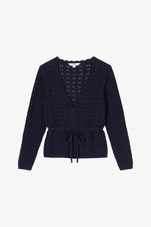 LK Bennett Amie Open-knit Organic-cotton Cardigan