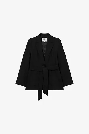 Twist & tango Presley Belted-waist Slim-fit Linen Blazer