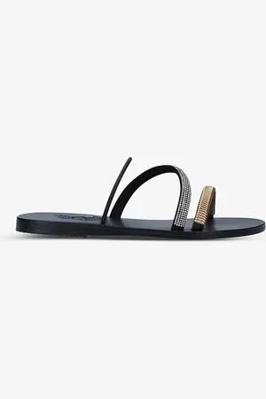 Ancient Greek Sandals Polytimi Crystal-embellished Suede Sandals