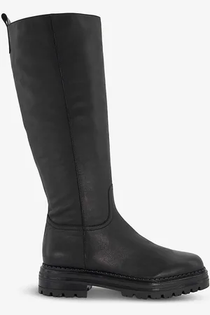 Dune Tristina Chunky-sole Pull-on Leather Knee-high Boots
