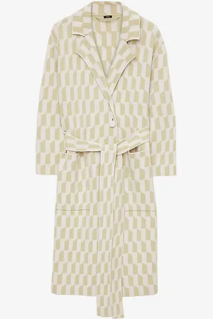 Joseph Alcove Geometric-intarsia Wool Coat