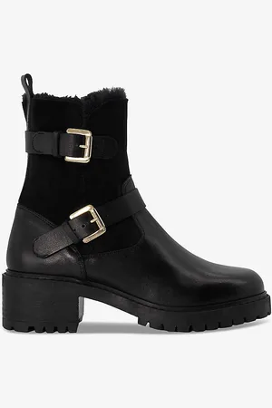 Dune Perform Faux Fur-lined Leather Ankle Boots