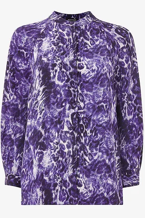 Whistles Abstract Leopard-print Regular-fit Eco Viscose-blend Shirt