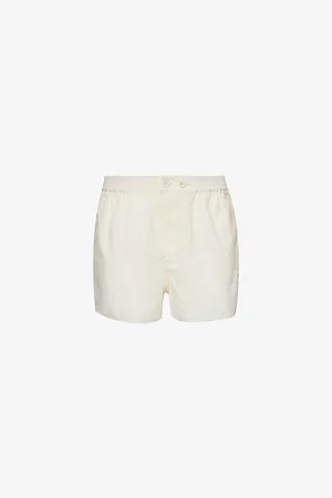 Hay Outline Relaxed-fit Mid-rise Cotton Pyjama Shorts