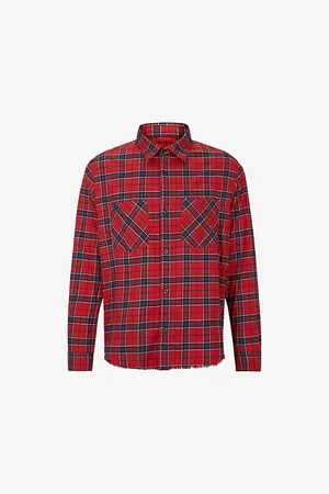 HUGO BOSS Relaxed-fit Checked-pattern Cotton Shirt