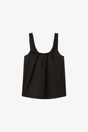 Reiss Corey Ruched-front Cotton Top