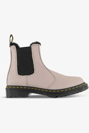 Dr. Martens 2976 Leonore Faux Fur-lined Leather Chelsea Boots