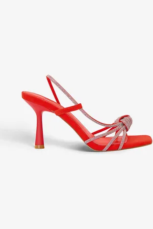Dune Meta Crystal-embellished Woven Heeled Sandals