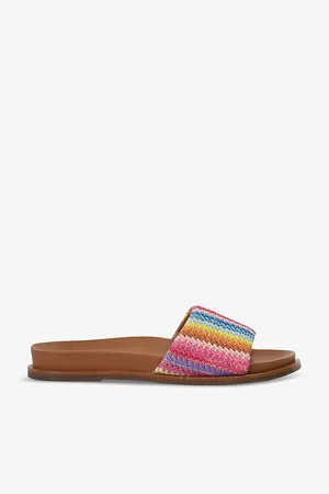 Dune Lilas Rainbow-strap Flat Woven Sandals
