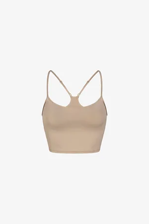 SKIMS Signature Swim Racer-back Stretch Recycled-nylon Bikini Top