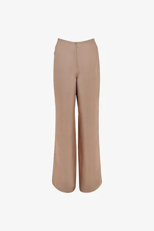 Whistles Teigan Flared-leg High-rise Metallic-satin Trousers