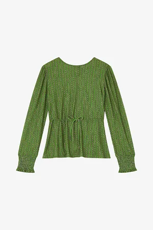 LK Bennett Ellie Chain-print Stretch-jersey Top