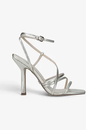 Kurt Geiger Alexa Metallic Faux-leather Heeled Sandals